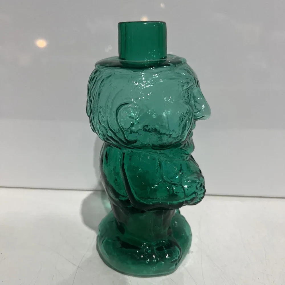 Vtg Tiara Indiana Glass W C FIELDS Teal Color Mountaineer Man 10